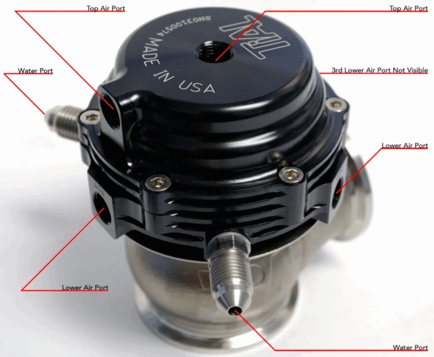 Tial MVS 38mm External Wastegate V-Band (Liquid Cooled, 6 springs)